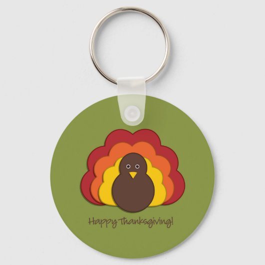 Porte-clés Dinde de Thanksgiving (Recto)