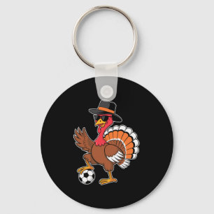 Porte-clés Dinde de Thanksgiving Chat Drôle de Thanksgiving H