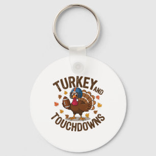 Porte-clés Dinde de Thanksgiving et touchés Joueur de footll 