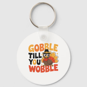 Porte-clés Dinde de Thanksgiving Gobble Till You Wobble Costu