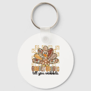 Porte-clés Dinde de Thanksgiving Gobble Till You Wobble Homme