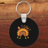 Porte-clés Dinde drôle de F-caw-f Fcawf de Thanksgiving (Recto)