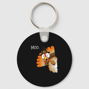 Porte-clés Dinde Meuh Drôle Action de grâce Automne Vache Hom