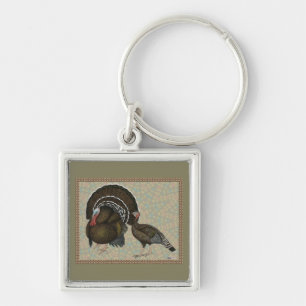 Porte-clés Dindon Bronze Standard Portrait
