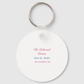 Porte-clés Dîner de répétition la veille simple minimal m