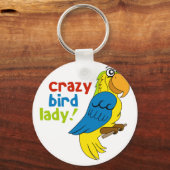 Porte-clés Dingue dame aux oiseaux ! (Recto)