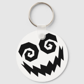 Porte-clés Dingue Dans Le Visage Blanc+Noir