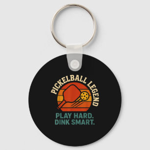 Porte-clés Dink de manière responsable rétro pickleball drôle