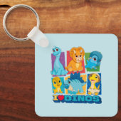 Porte-clés Dino Ranch | Dinosaure amusant et coloré (Recto)