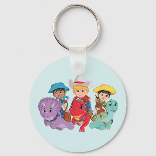 Porte-clés Dino Ranch Friends Design (Recto)