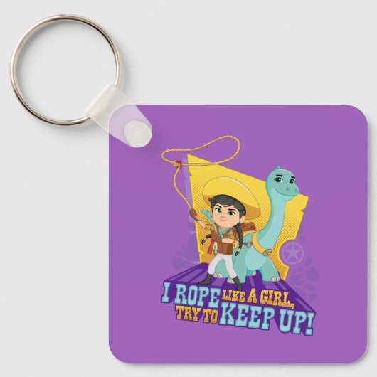 Porte-clés Dino Ranch | Min et Clover (Recto)