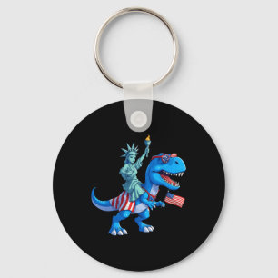 Porte-clés Dino Statue De La Liberté 4 juillet Trex American