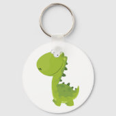 Porte-clés Dino vert souriant (Recto)