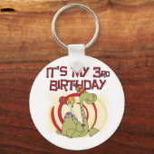 Porte-clés Dinosaur 3ème Anniversaire Tshirts et cadeaux (Recto)