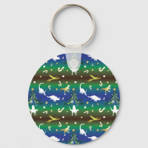 Porte-clés Dinosaur Christmas Tree
