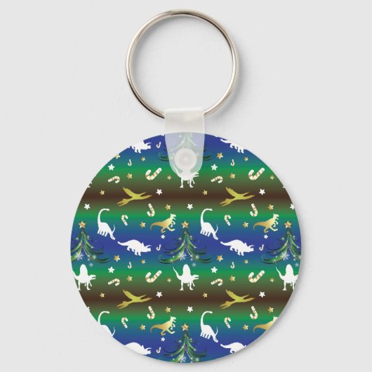Porte-clés Dinosaur Christmas Tree (Recto)