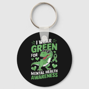 Porte-clés Dinosaur Je Porte Le Vert Pour La Sensibilisation