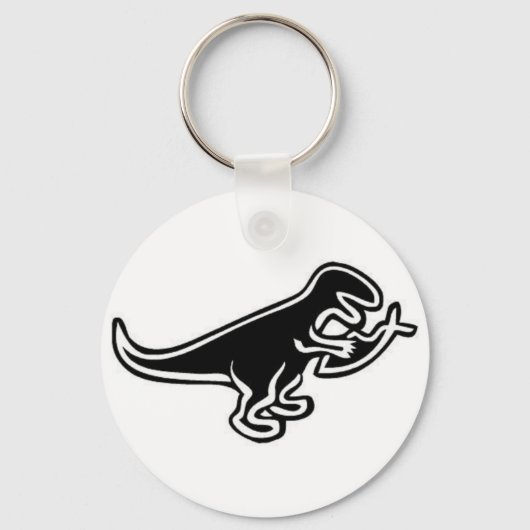 Porte-clés Dinosaur Manger Jésus Poisson (Recto)