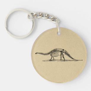 Porte-clés Dinosaur Skeleton Art Vintage