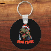 Porte-clés Dinosaur T-rex Christmas Tree Dino Claus Pajamas X (Recto)