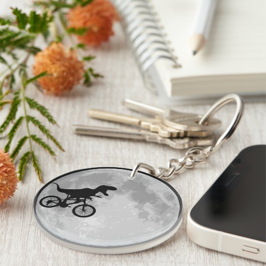 Porte-clés Dinosaur Vélo & Lune (Devant droit)