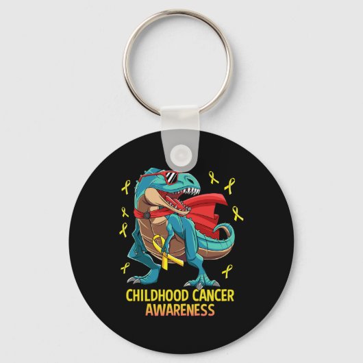 Porte-clés Dinosaure amusant T-Rex Enfance Cancer Sensibilisa (Recto)