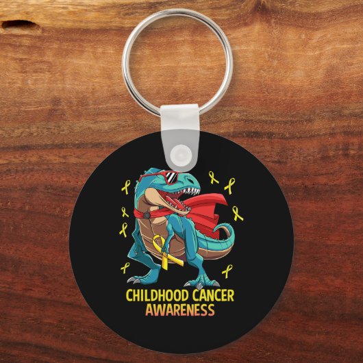 Porte-clés Dinosaure amusant T-Rex Enfance Cancer Sensibilisa (Recto)