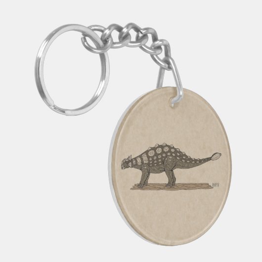 Porte-clés Dinosaure crétacé Ankylosaurus (Devant gauche)
