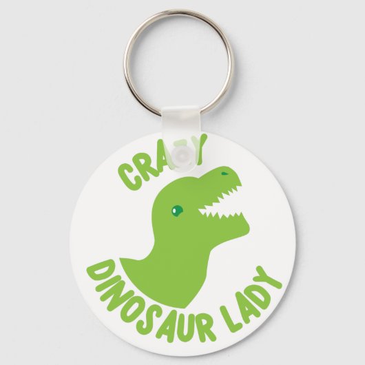 Porte-clés Dinosaure dame folle (en cercle) (Recto)