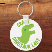 Porte-clés Dinosaure dame folle (en cercle) (Recto)