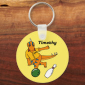 Porte-clés Dinosaure de Bowling Bowlers personnalisés (Recto)