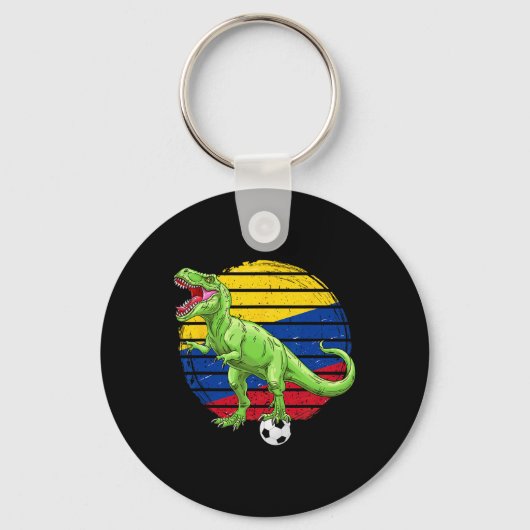 Porte-clés Dinosaure de foot Trex Drapeau Colombie Garçons Fi (Recto)