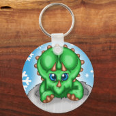 Porte-clés Dinosaure de Noël (Recto)
