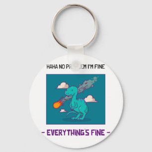 Porte-clés Dinosaure Dinosaure Astéroïde Tout va bien
