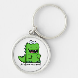 Porte-clés Dinosaure heureux vert mignon
