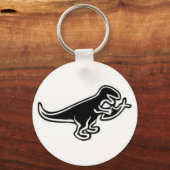 Porte-clés Dinosaure mangeant du jésus (Recto)