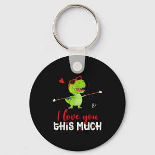 Porte-clés Dinosaure Mignon Je T'Aime Autant Saint-Valentin 