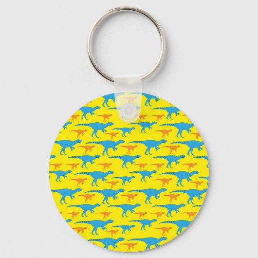 Porte-clés Dinosaure orange jaune Dessins Cadeaux Motifs (Recto)