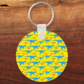 Porte-clés Dinosaure orange jaune Dessins Cadeaux Motifs (Recto)