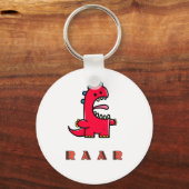 Porte-clés Dinosaure rouge mignon (Recto)