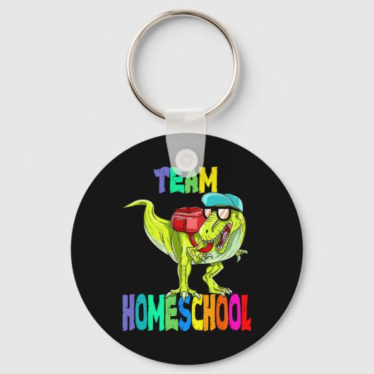 Porte-clés Dinosaure T Rex À L'École (Recto)