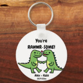 Porte-clés Dinosaure Valentines (Recto)