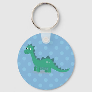 Porte-clés Dinosaure vert mignon animal de dessin animé