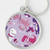 Porte-clés Dinosaures de l'espace, Dinosaures mignons, Étoile (Devant)