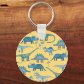 Porte-clés Dinosaures jaune (Recto)