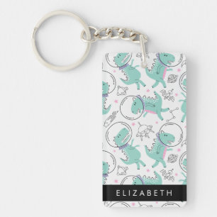 Porte-clés Dinosaures Spatiaux, Dinosaures Mignons, Étoiles, 