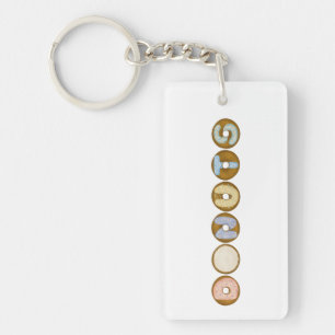 Porte-clés Dinuts avec dégivrage Alphabet et arroses