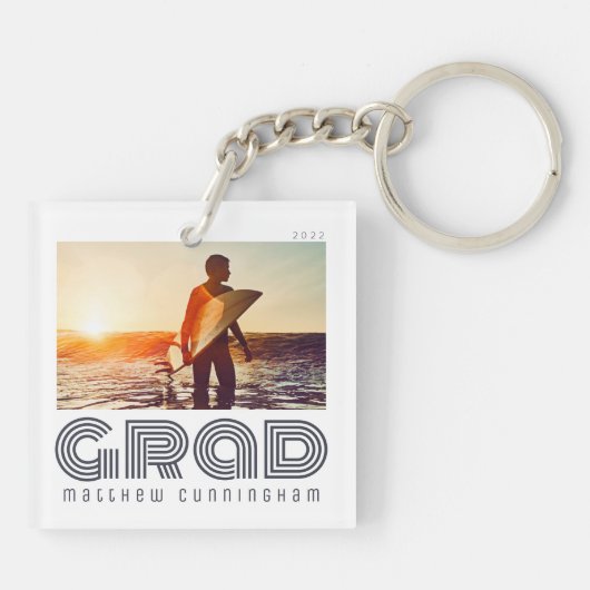 Porte-clés Diplômé 20XX Rétro Cool Simple Année de fin d'étud (Dos)