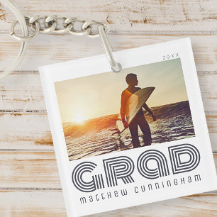 Porte-clés Diplômé 20XX Rétro Cool Simple Année de fin d'étud