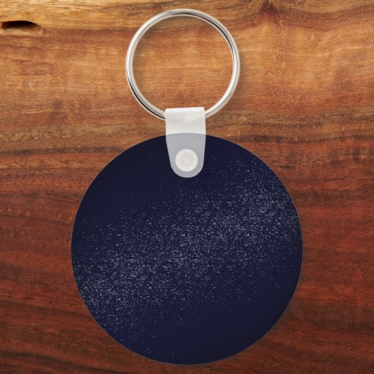 Porte-clés Diplômé chic bleu foncé classe supérieure (Verso)